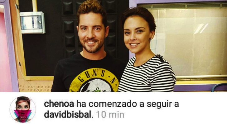 Chenoa sigue a Bisbal en Instagram