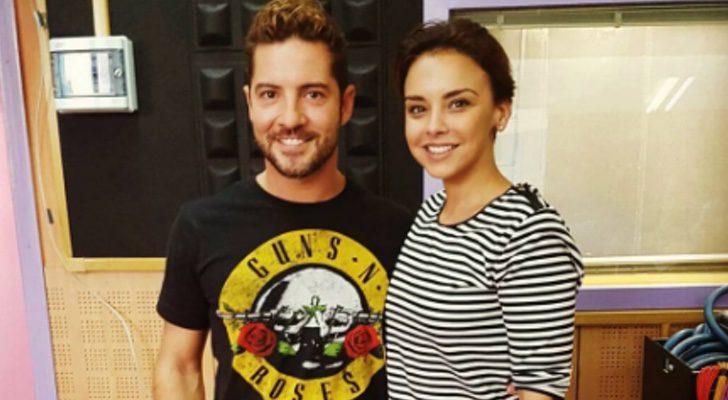 David Bisbal y Chenoa posan juntos durante los ensayos de "Escondidos"