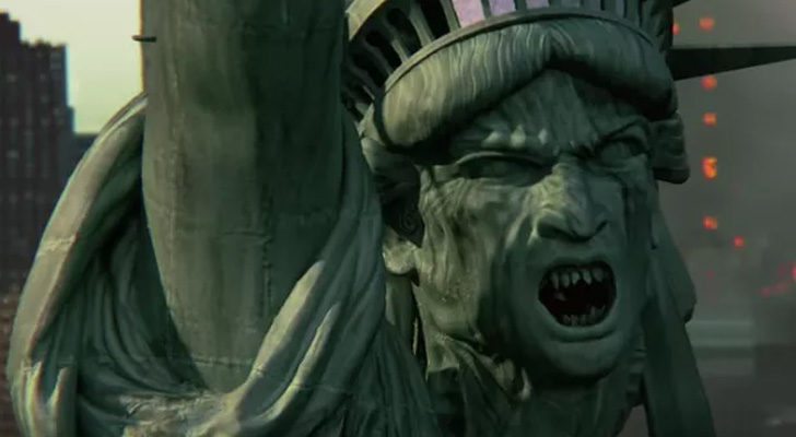 una versión monstruosa de la Estatua de la Libertad en 'The Strain'