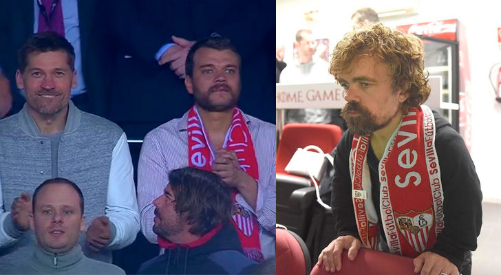 El reparto de 'Juego de Tronos' con las bufandas del Sevilla FC