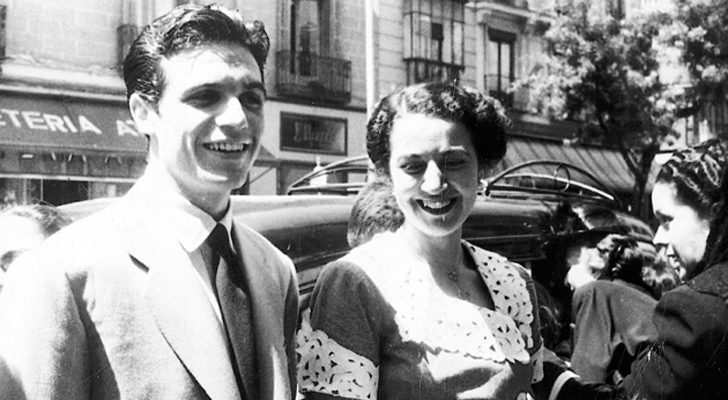 Asunción Balaguer con Paco Rabal de novios