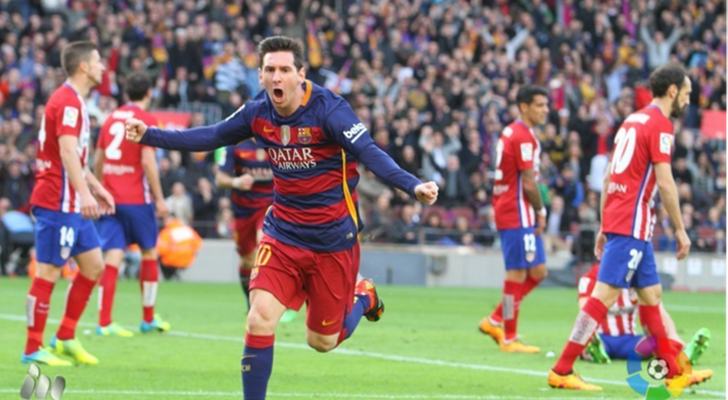Leo Messi da la victoria al Barcelona por 1-2 frente al Atlético de Madrid