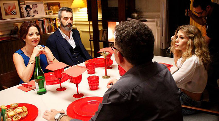 Los cuatro actores en una escena de &quot;M&#39;esperaràs?&quot;