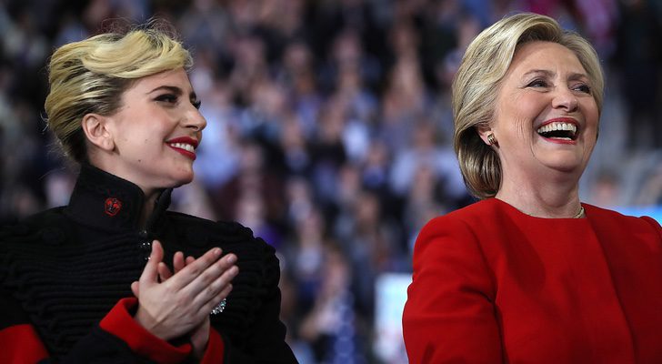 Lady Gaga ha apoyado públicamente a Hillary Clinton
