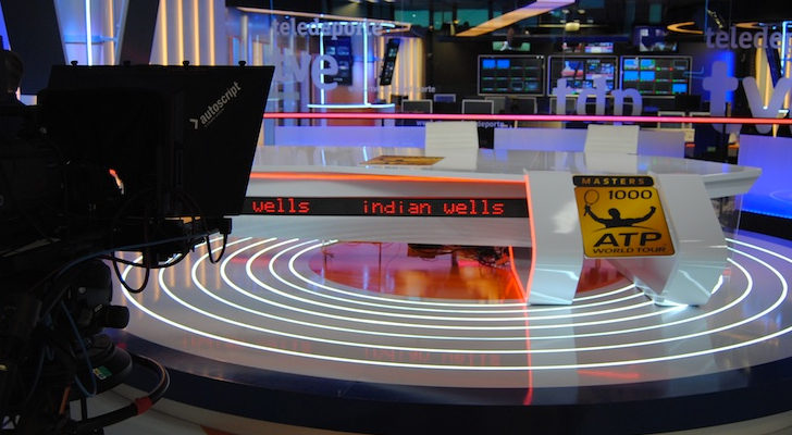 Plató de RTVE antes de la emisión de un programa