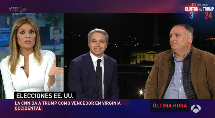 José Andrés reaparece junto a Vicente Vallés en la televisión española