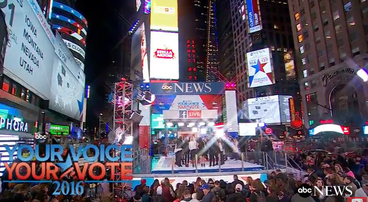 ABC utiliza las pantallas de Times Square