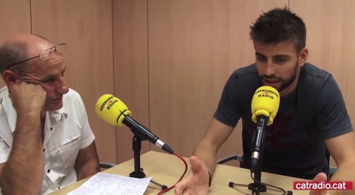 Gerad Piqué durante una entrevista concedida a Catalunya Radio