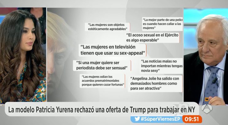 La modelo Patricia Yurena durante su entrevista en 'Espejo Público'