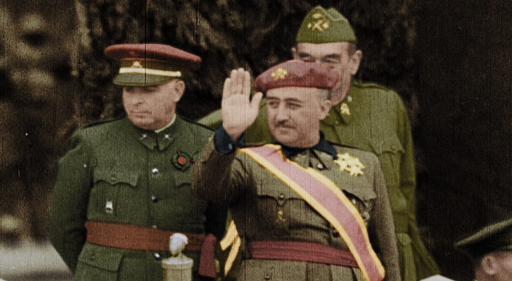 Imagen de Franco en la serie-documental 'España dividida: La guerra civil en color'