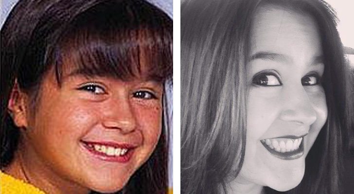 Olga Molina como Bego y en la actualidad