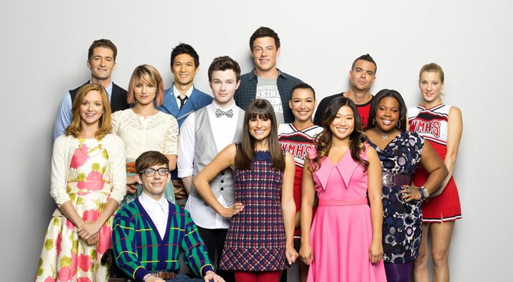 Algunos de los integrantes del famoso coro estudiantil de 'Glee'