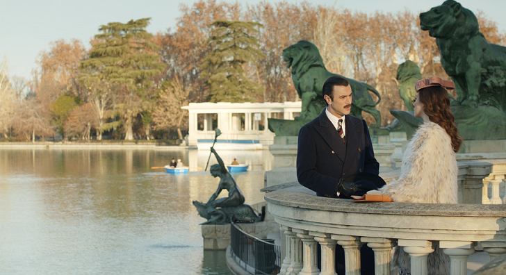 Escena en el parque del Retiro de Madrid