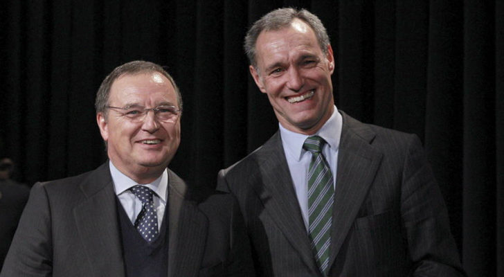 Carlotti junto a Silvio González, consejero delegado de la cadena