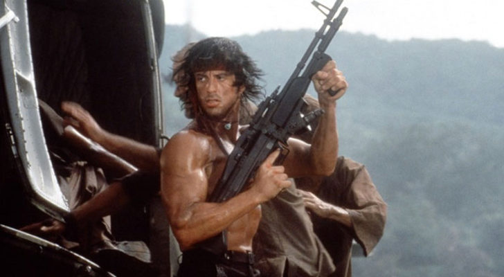 Sylvestre Stallone interpretando a John Rambo