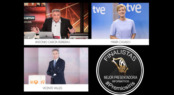 Finalistas mejor presentador/a para los Premios Iris 2016
