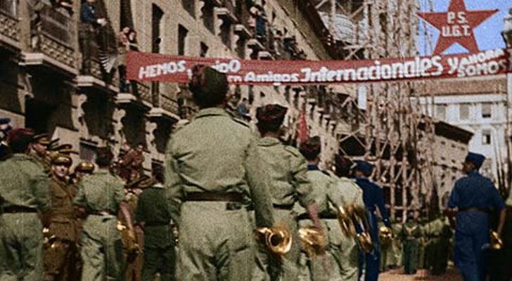Escena del programa 'España dividida: la Guerra Civil en color'