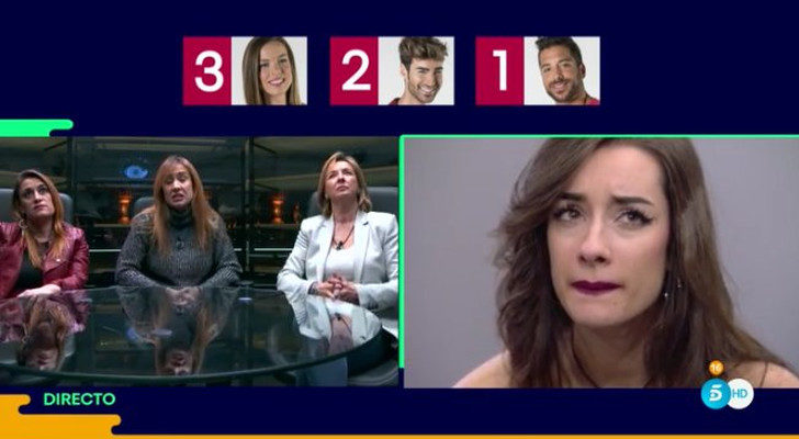 Adara, durante las nominaciones de su tía Pilu