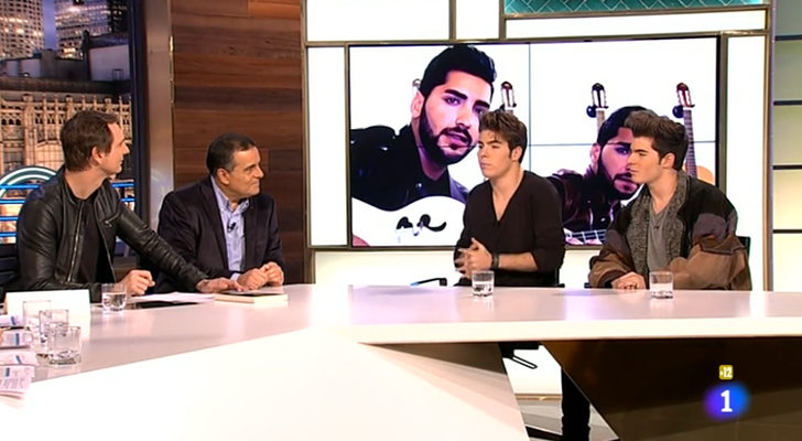 Los Gemeliers durante su visita al plató de &#39;Hora punta&#39;