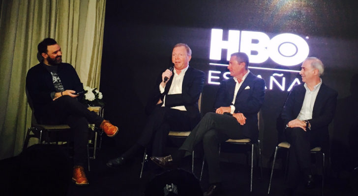 Richard Plepler junto a otros directivos de HBO en la presentación de la cadena en España