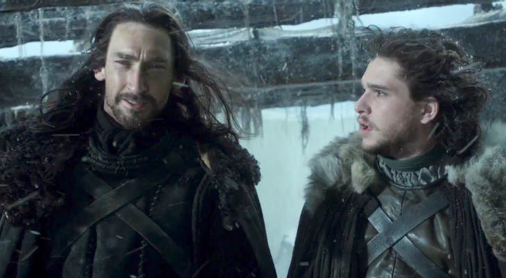 Benjen Stark junto a Jon Nieve en 'Juego de Tronos'