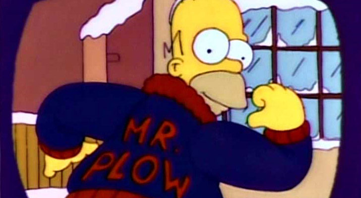 Homer decidió probar suerte como "el señor Quitanieves" en Springfield
