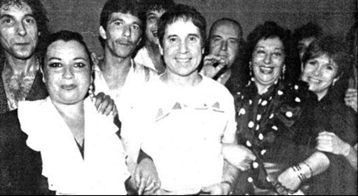 Chiquito de la Calzada fotografiado con Carrie Fisher en 1989 en Málaga