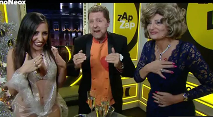 Cristina Pedroche, Alberto Chicote y María Teresa Campos en las preuvas de Neox