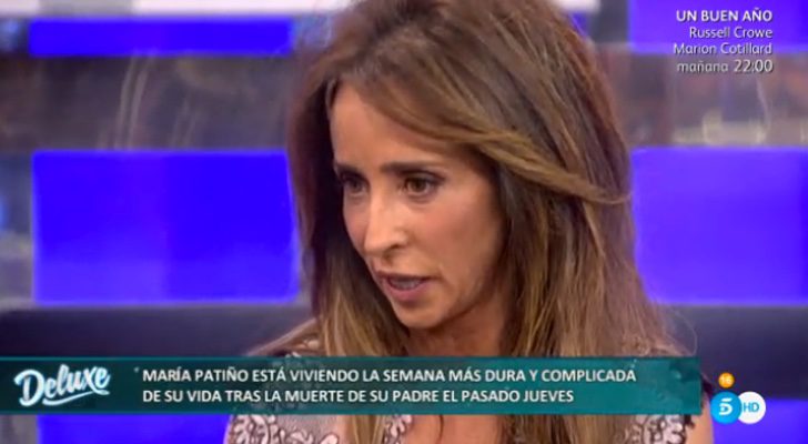 María Patiño durante su entrevista en 'Sálvame Deluxe'