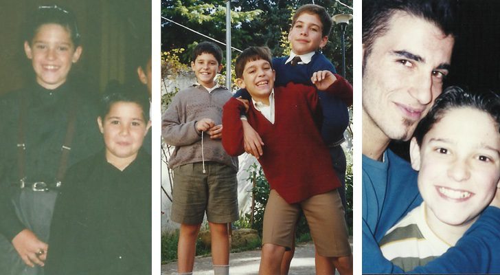Cristian, de pequeño, junto a actores como Eduardo García, Víctor Elías o Israel Rodríguez