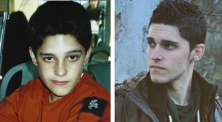 Cristian Bautista de pequeño y en la actualidad 