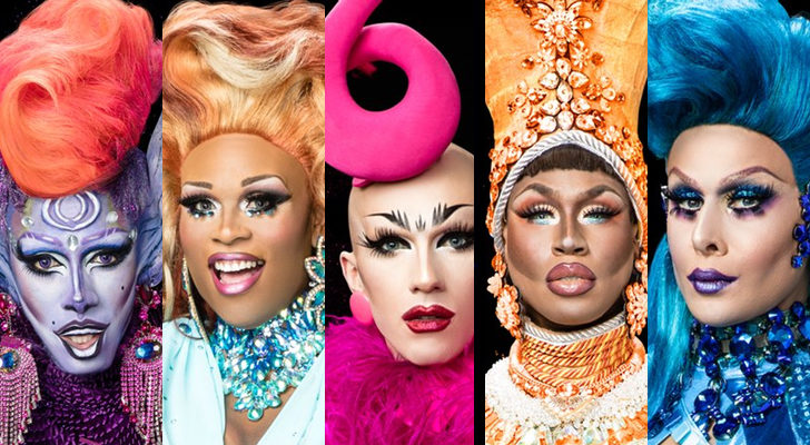 Nina Bo'nina Brown, Peppermint, Sasha Velour, Shea Couleé y Trinity Taylor