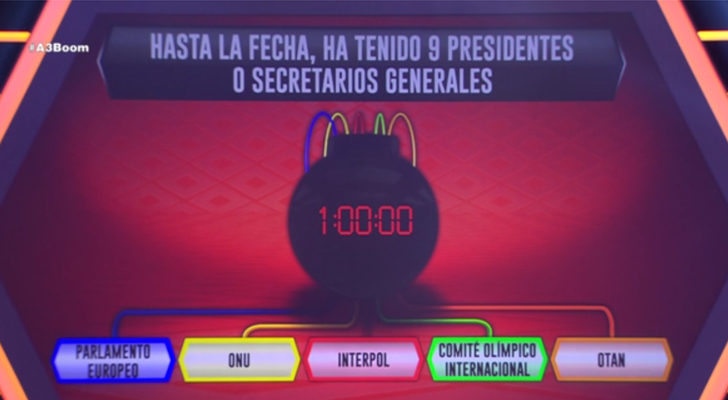 La pregunta que quedó desfasada en la emisión de '¡Boom!'