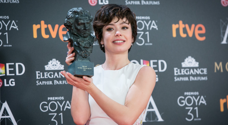 Anna Castillo tras su victoria en los Premios Goya 2017