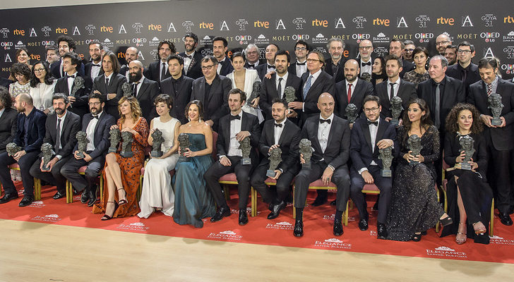 Todos los ganadores posan con su Goya 2017, ¿de quién serán las joyas robadas?