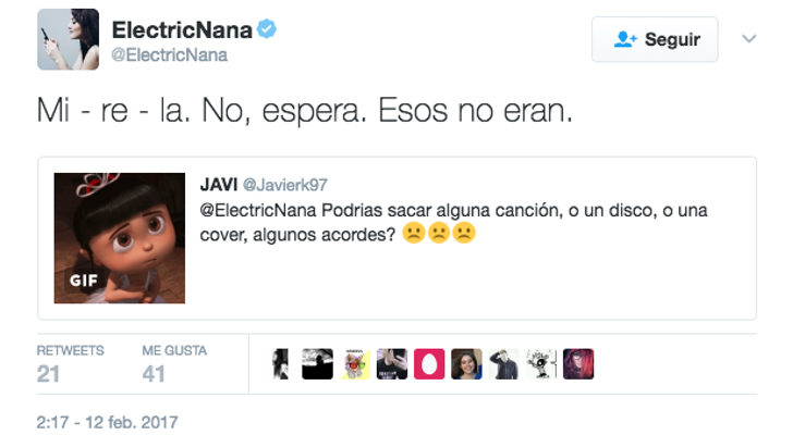 Electric Nana, aspirante en la preselección eurovisiva de 2016 respondió en sus redes sociales