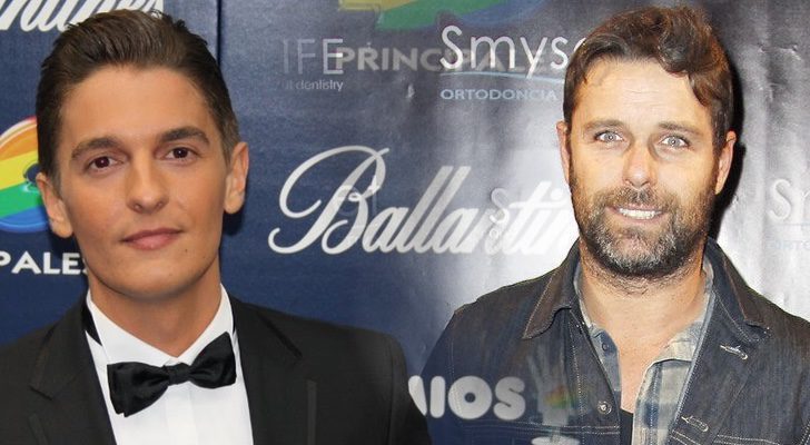 El miembro del jurado Xavi Martínez y el coautor de la canción de Leklein, David Ascanio