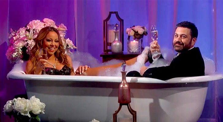 Mariah Carey y Jimmy Kimmel en el programa de julio 2016