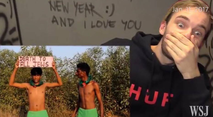 Captura del vídeo causante de que Disney rompa su contrato con PewDiePie