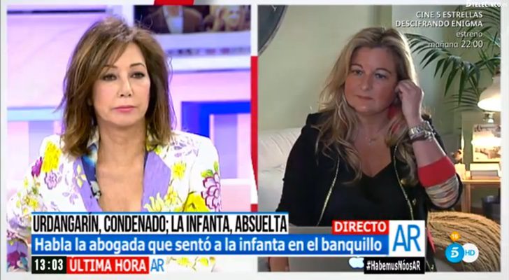 Ana Rosa Quintana entrevista a la abogada de Manos Limpias, Virginia López-Negrete