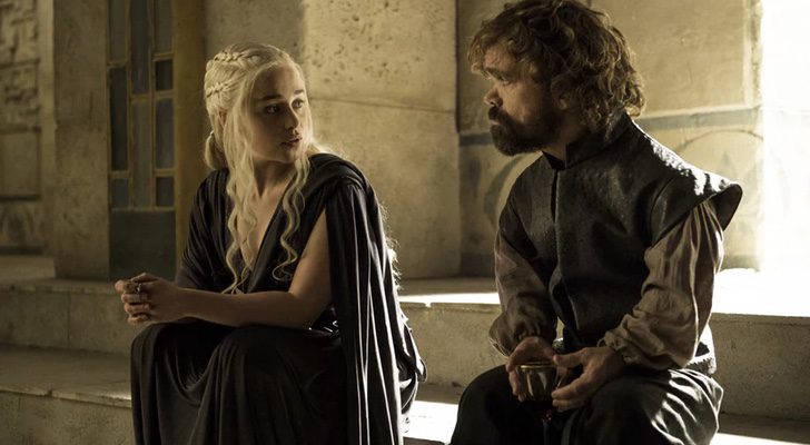 Emilia Clarke y Peter Dinklage durante la séptima temporada de 'Game of Thrones'