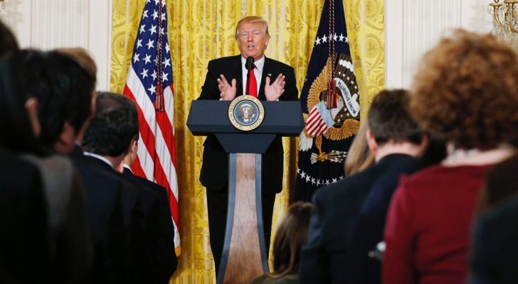 Donald Trump, en su última y controvertida rueda de prensa
