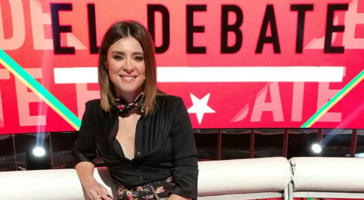 Sandra Barneda durante el debate de esta noche