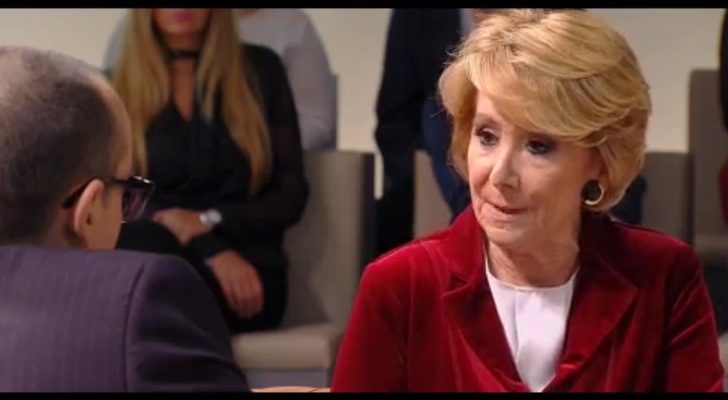 Esperanza Aguirre discute con Risto Mejide en 'Chester in love'