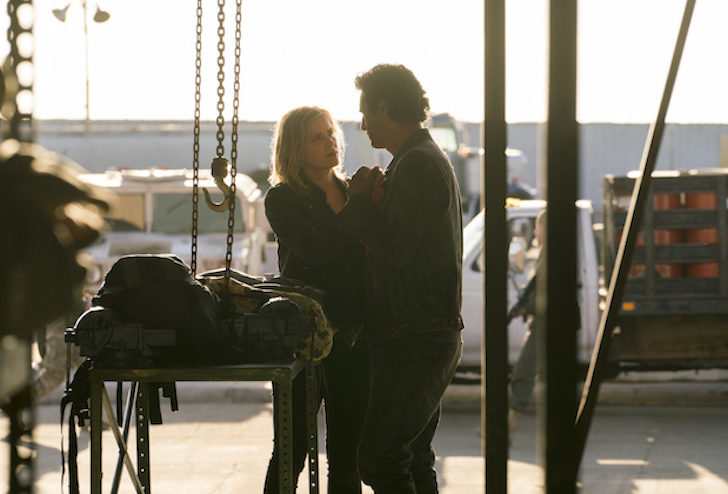 Madison (Kim Dickens) y Travis (Cliff Curtis) en 'Fear the Walking Dead'