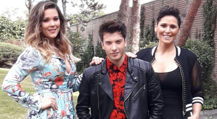 Lorena, Blas y Rosa en la rueda de prensa de 'Tu cara me suena'