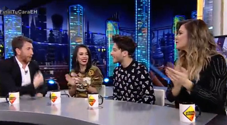 Beatriz Luengo, Blas Cantó y Lorena Gómez en 'El Hormiguero'