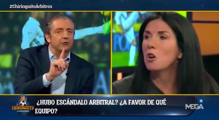 Josep Pedrerol y Cristina Cubero durante su enfrentamiento