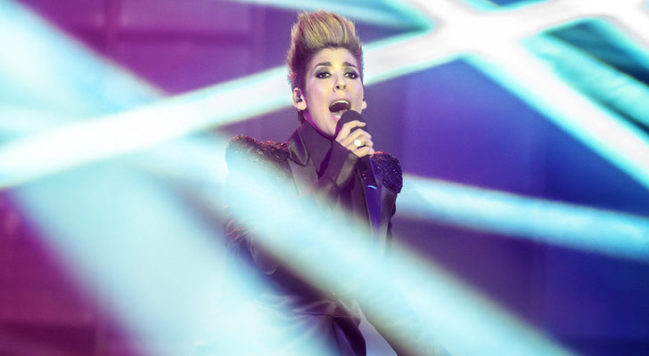 Vanesa Klein, LeKlein, durante su actuación en 'Objetivo Eurovisión'