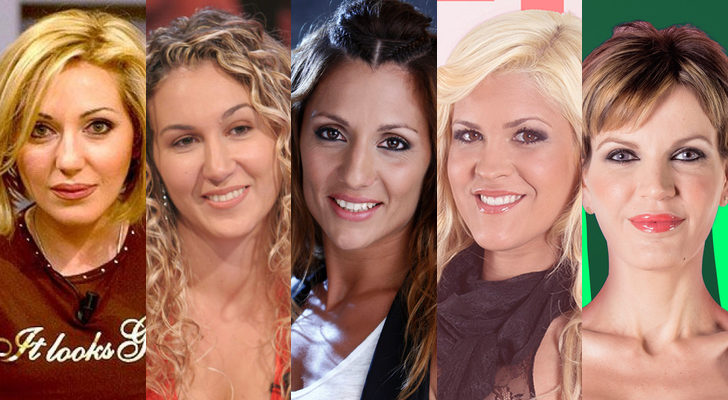 Ania ('GH 1'), Ángela ('GH 9'), Nagore ('GH 11'), Ylenia ('GH VIP 3'), Bárbara ('GH 17')